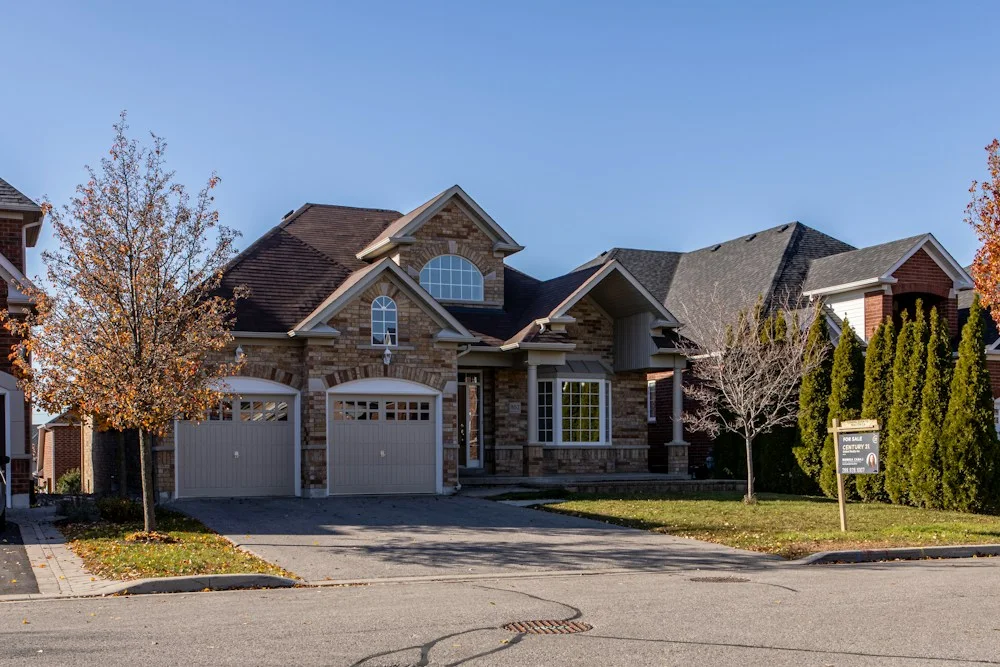 Illustrative brick home exterior